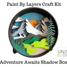  Our Little Makery - DIY Shadow Box / Paint By Layers Paint By Layers /  Adventure Awaits
