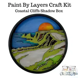  Our Little Makery - DIY Shadow Box / Paint By Layers Paint By Layers /  Coastal Cliffs