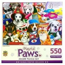  Bookman - Puzzle / 550pc / Playful Paws With Sorting Trays