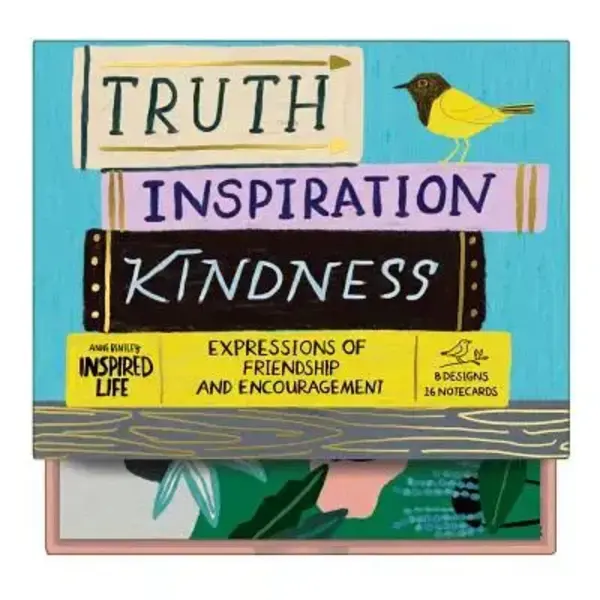  Bookman - Notecards  /Truth, Inspiration, Kindness Assortment  / 8 Designs / 16 Cards