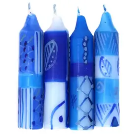  Global Crafts - Nobunto Hand Painted Candles / 5" /  4pc / Feruzi Design
