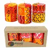 Global Crafts - Nobunto Hand Painted Votive Candles (3pc) / Zahabu Design