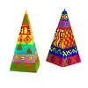 Global Crafts - Nobunto Hand Painted Pyramid Candles (2pc) / Shahida Design