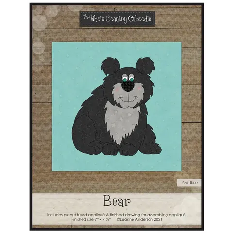 Whole County Caboodle Appliqué Kit - Bear / Brown
