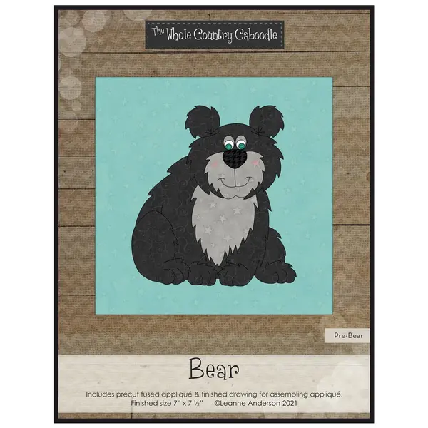 Leanne Anderson Whole County Caboodle Appliqué Kit - Bear / Brown