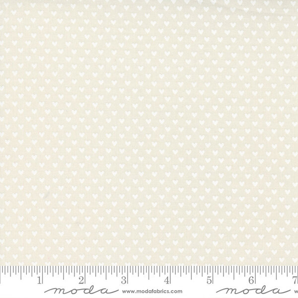  Moda - Flirt / Mini Hearts /  55574-30 / White on Cream