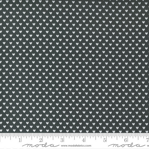 Moda - Flirt / Mini Hearts /  55574-23 / White on Black