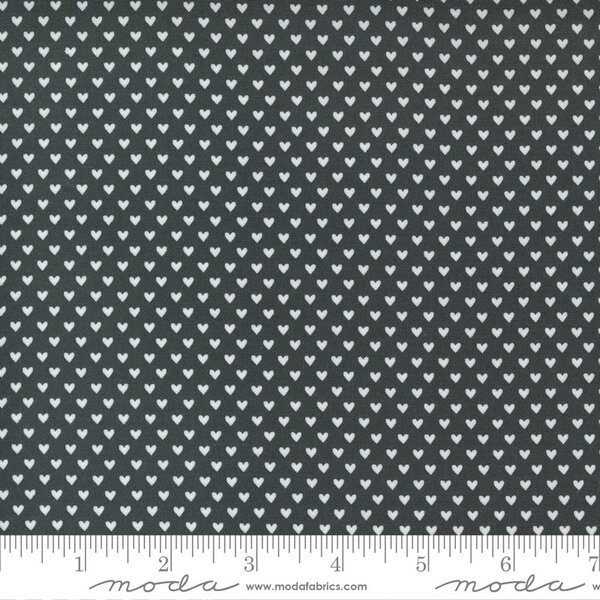  Moda - Flirt / Mini Hearts /  55574-23 / White on Black