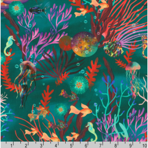 Robert Kaufman - Oceanica / Sealife / AQSD-22405-213 TEAL