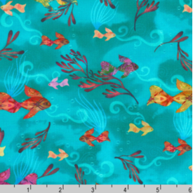  Robert Kaufman - Oceanica / Fish / AQSD-22409-213 TEAL