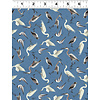 Clothworks - Seashell Wishes / Digital /  Birds / Y3468-88 / Blue