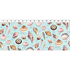 Clothworks - Seashell Wishes / Digital /  Tossed Shells / Y3466-32 / Teal