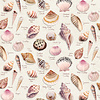 Clothworks - Seashell Wishes / Digital /  Tossed Shells / Y3466-11 / Cream