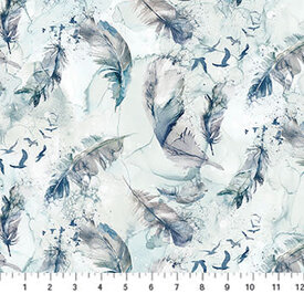 Northcott Fabrics Northcott - Soar / Feathers / Light /  DP24584-41
