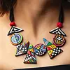Clay Jewelry Set / Geometric  Necklace and Earrings