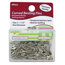  Allary - Curved Basting Pins 1-1/2in 50ct