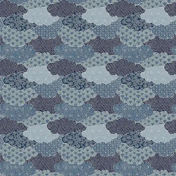 Paintbrush Studio PBS - Moon Rabbit / Clouds / Navy / 14942