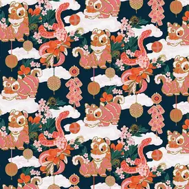 Paintbrush Studio PBS - Year Of The Snake  / Dragon / Navy / 12025453