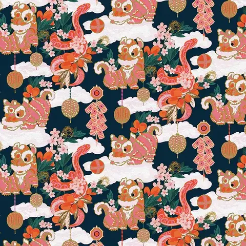 PBS - Year Of The Snake  / Dragon / Navy / 12025453