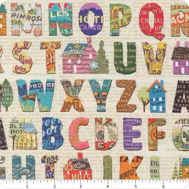 Moda Fabrics Moda - Paper Hamlet / Alphabet / Cream / 39564-11