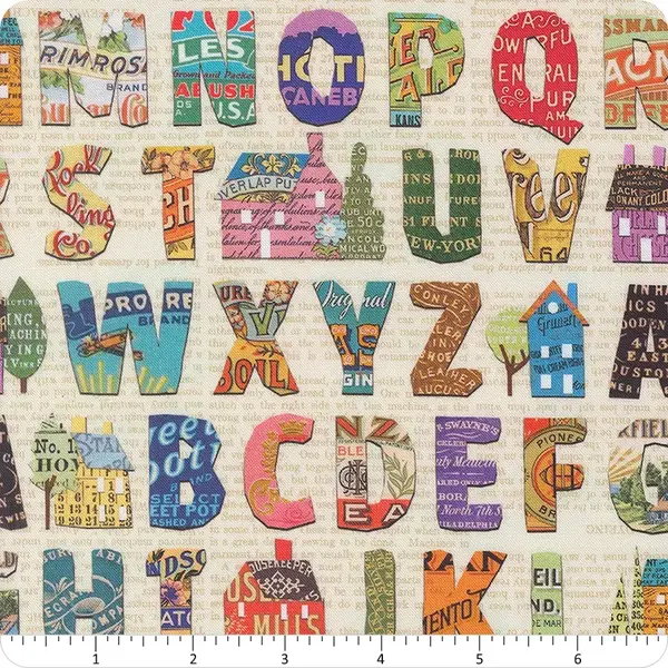 Moda Fabrics Moda - Paper Hamlet / Alphabet / Cream / 39564-11