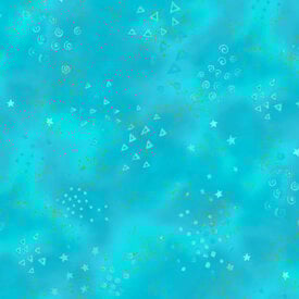 Laurel Burch Laurel Burch - Basics / Glitter / Turquoise / CLTY0808-33M