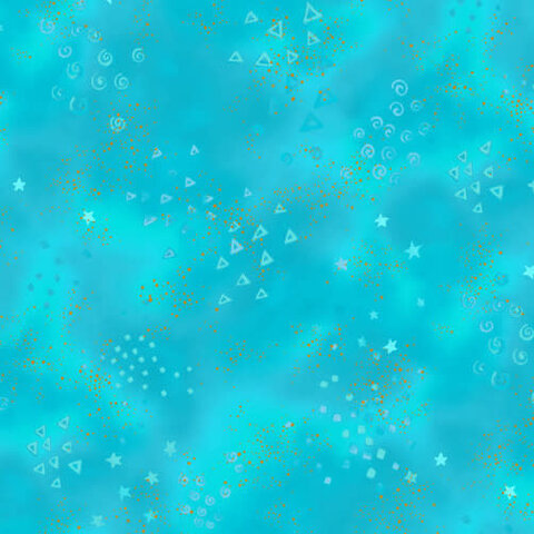 Laurel Burch - Basics / Glitter / Turquoise / CLTY0808-33M