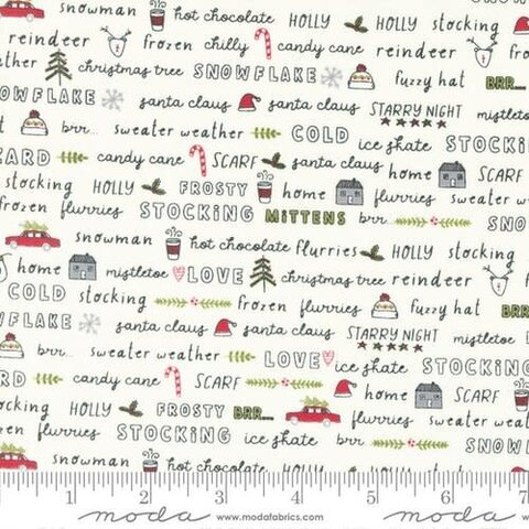 Moda - Blizzard / Vanilla / Sweater Weather Text