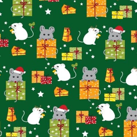 QT - Meowy Christmas / Mice / Green