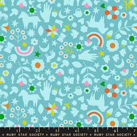 Ruby Star Society Ruby Star -  Catnap / Little Luck / Turquoise RS4131-15