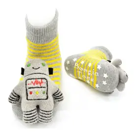  Boogie Toes - Baby Rattle Socks / Robots (Newborn -1year)