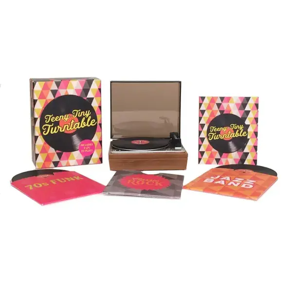  Desk Toy - Teeny Tiny Turntable: Includes 3 Mini-Lps To Play