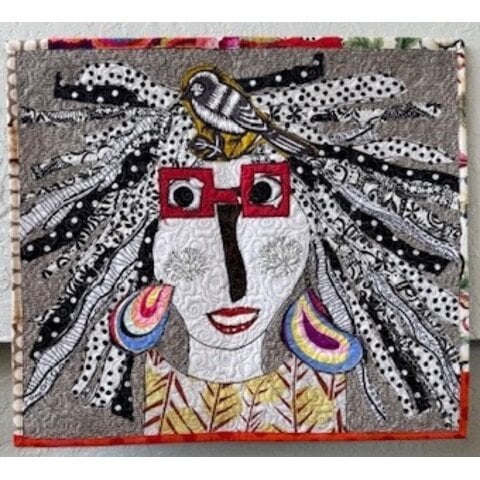 Quilt by Freddy Moran - Face  (21in X 18in)