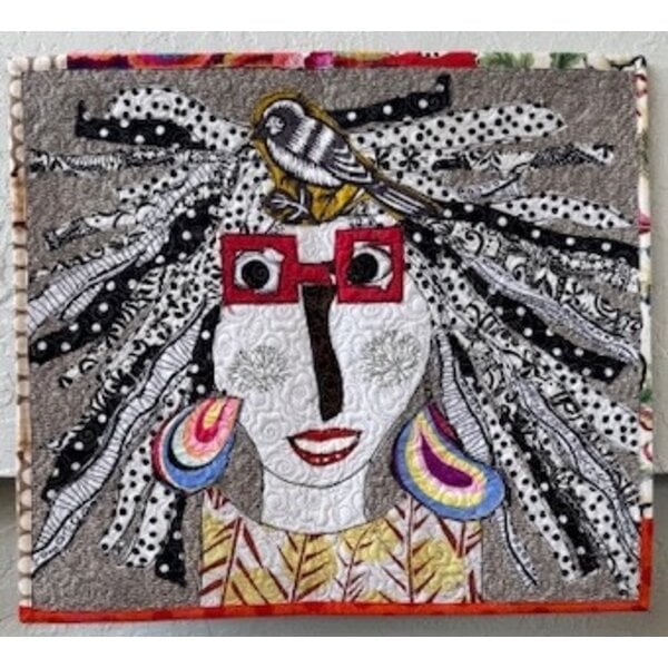  Quilt by Freddy Moran - Face  (21in X 18in)