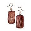 Anju - Copper Patina Earrings - Red Dots