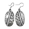 Anju - Kashi Collection Earrings - Diagonal Feathers and Hammered
