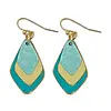 Anju - Brass Patina Earrings - Teal Layers