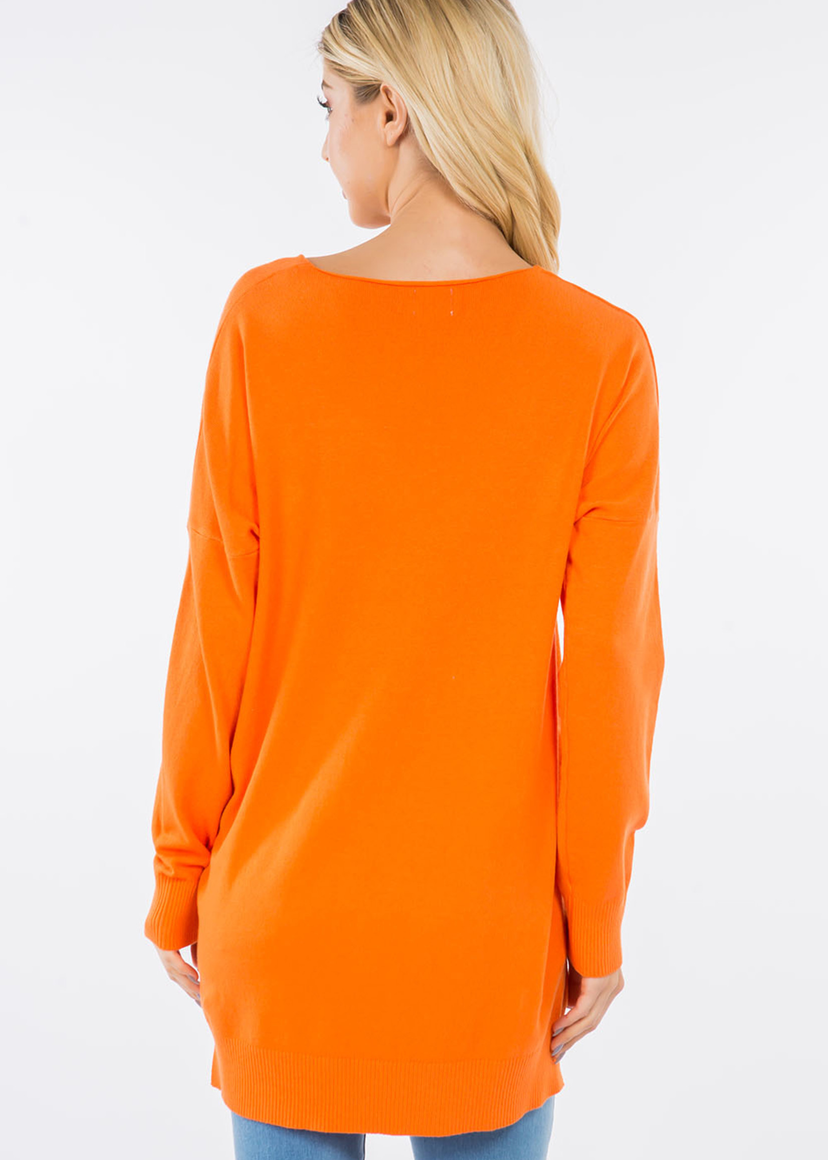 dreamers by debut Orange V-Neck Sweater