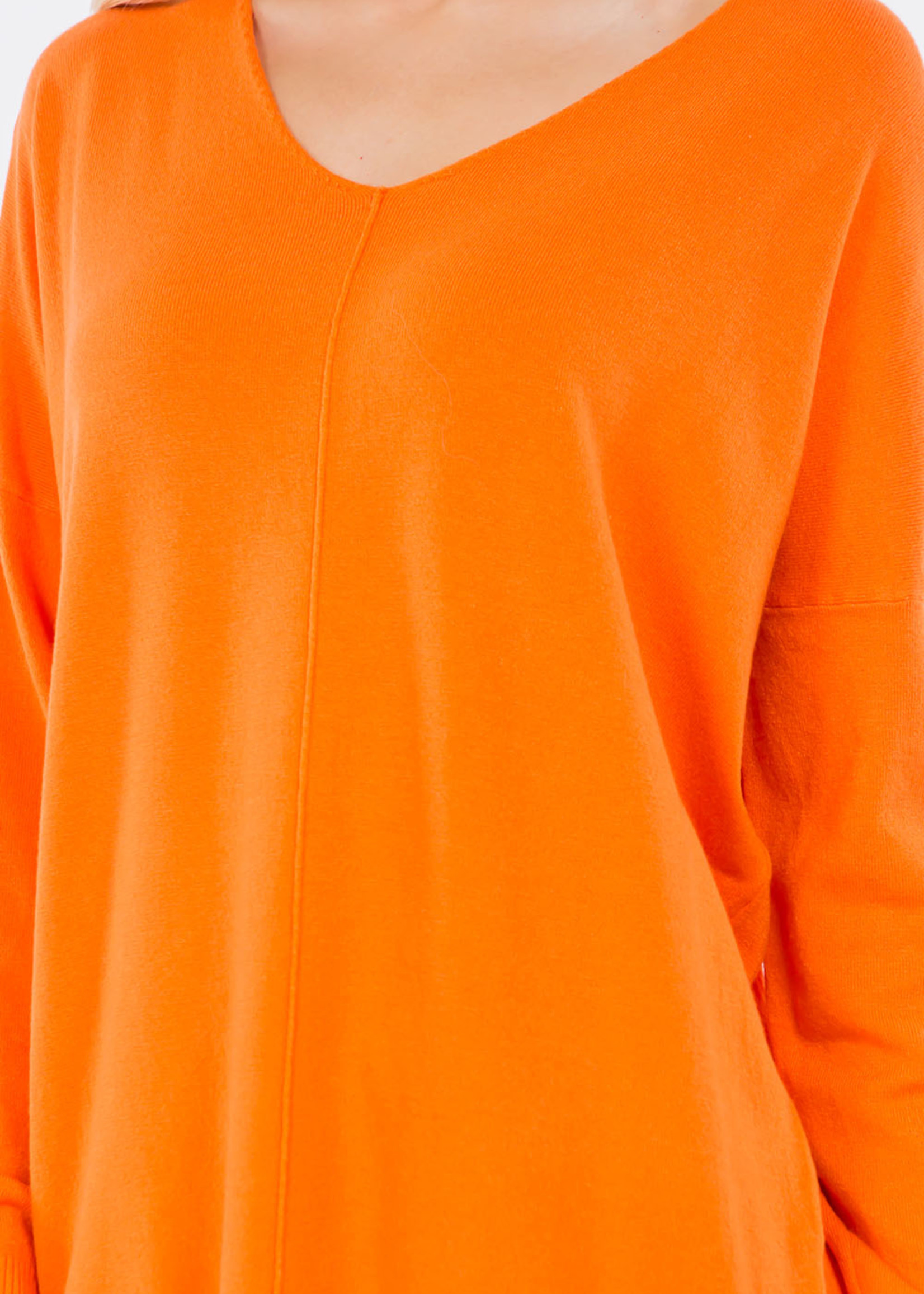 dreamers by debut Orange V-Neck Sweater