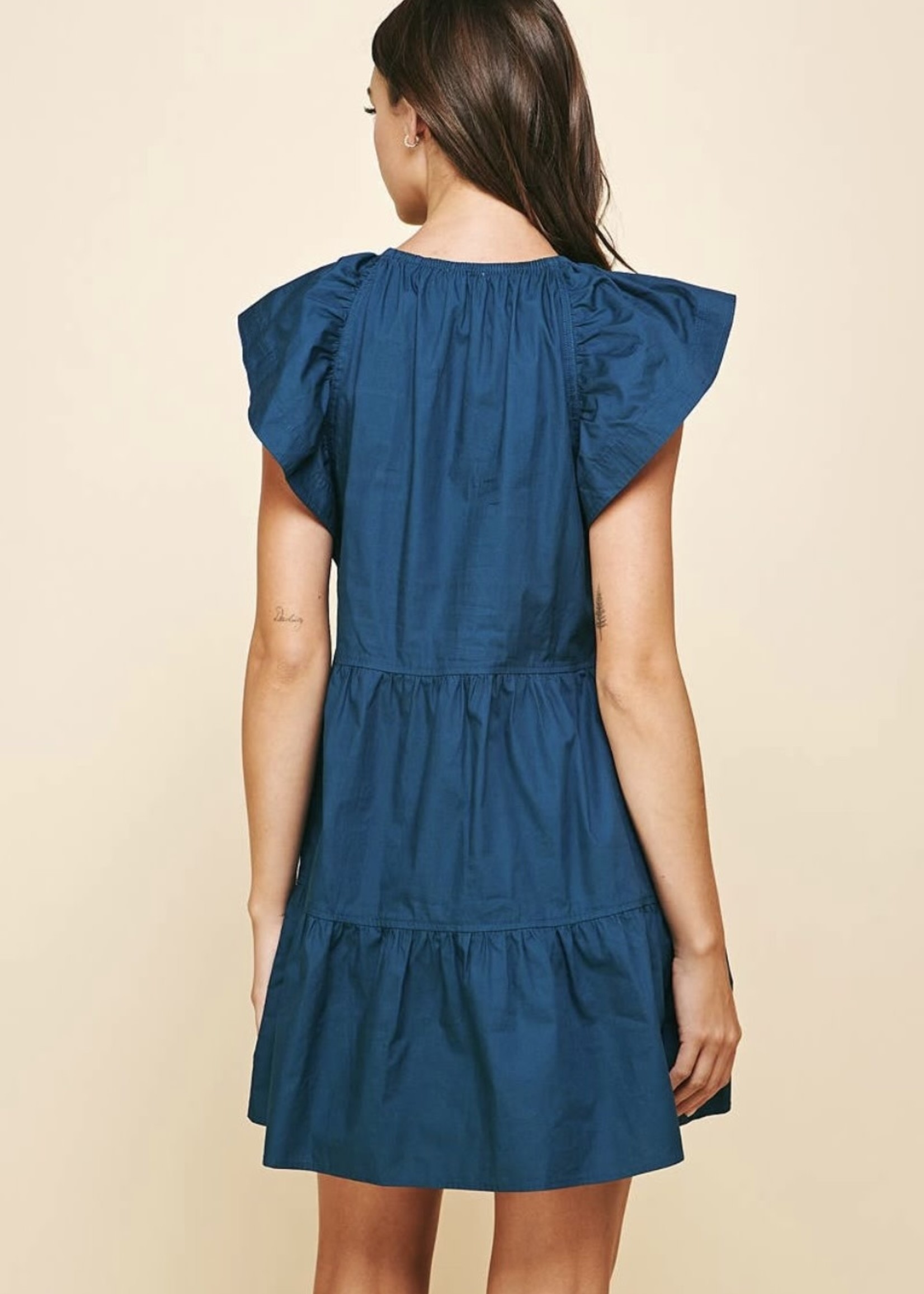 Pinch Turquoise Tier Mini Dress