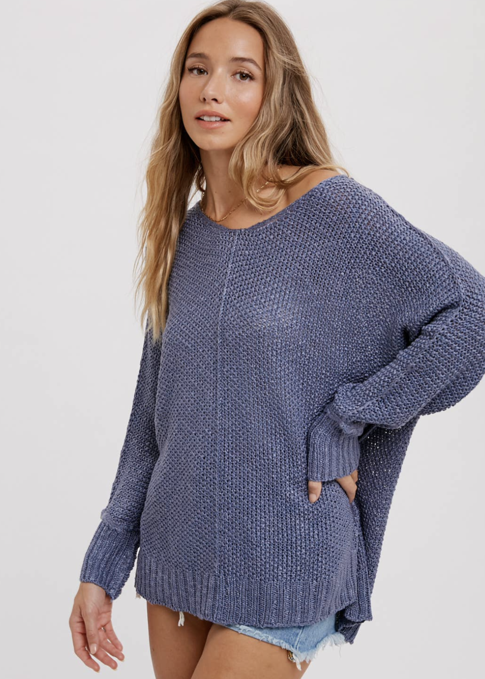 BluIvy Reverse Seam Loose Fit Sweater