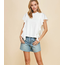 Pinch White Ruffle Sleeve Tee