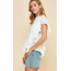 Pinch White Ruffle Sleeve Tee