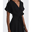 Molly Bracken Black Crossover Midi Dress