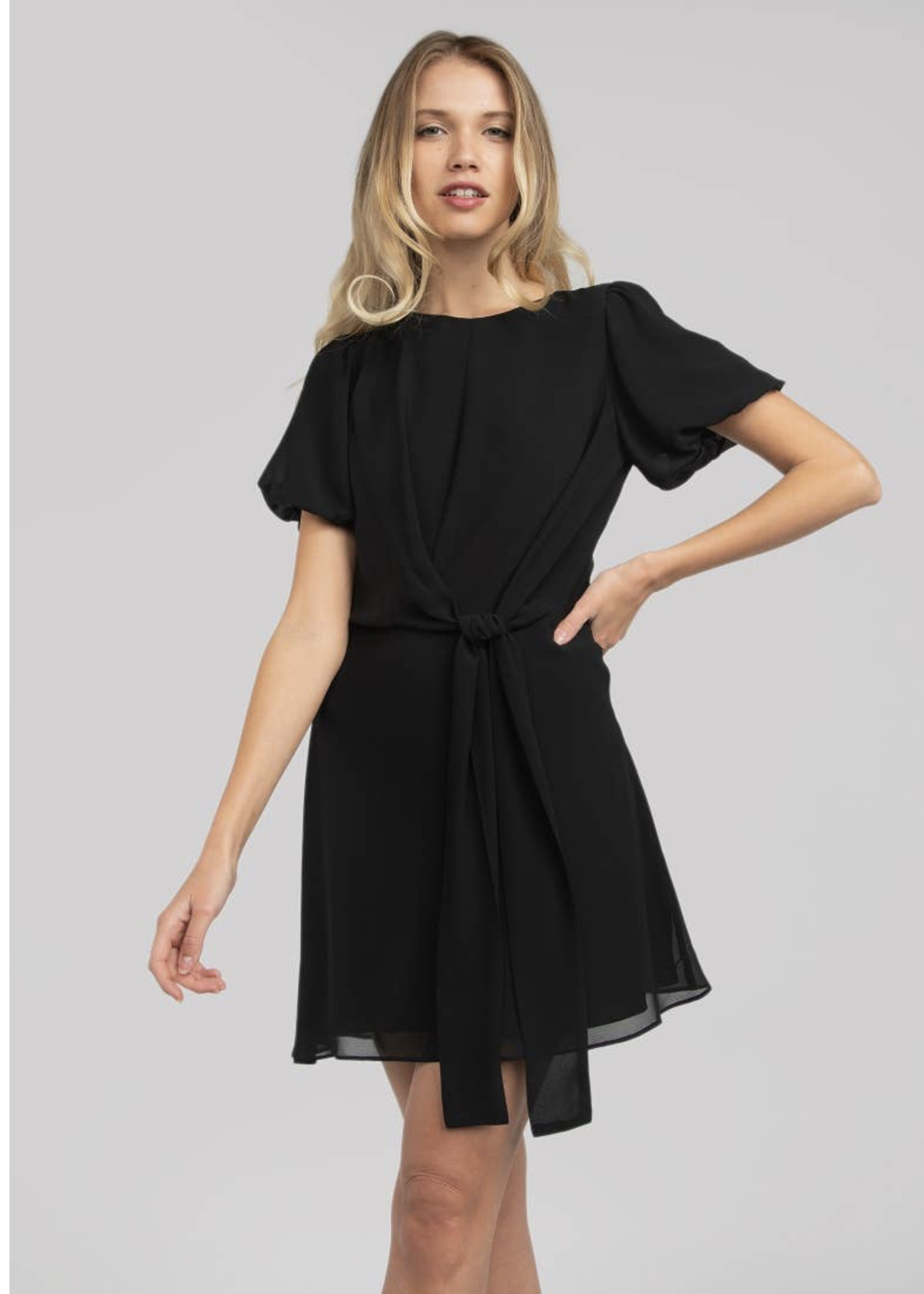 FANO STUDIOS Bubble sleeve pleated dress-