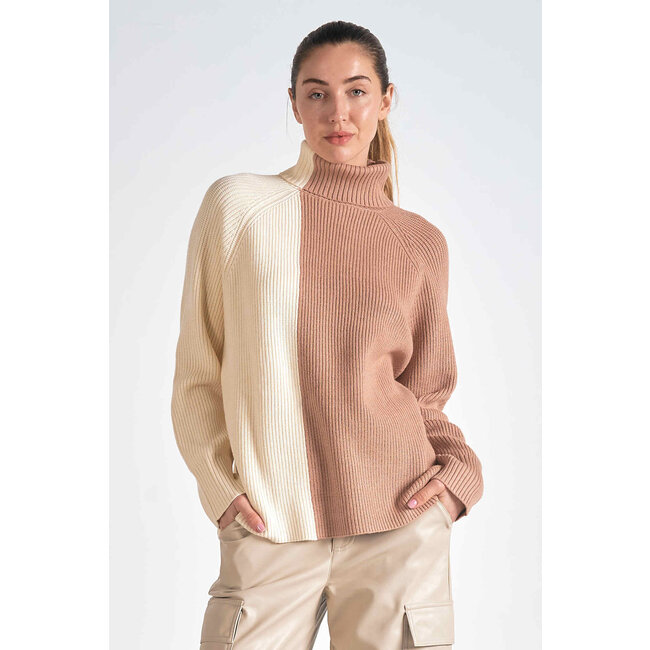 Colorblock Sweater T-Neck
