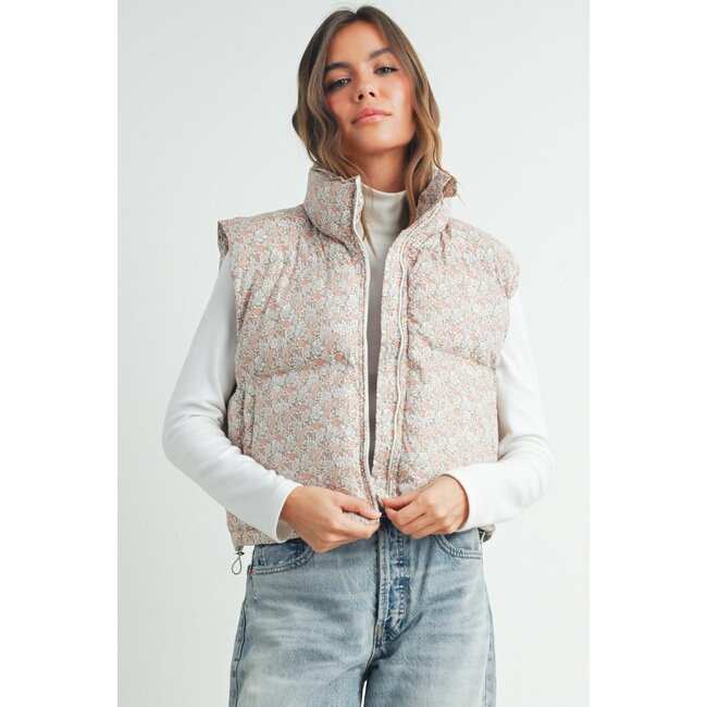 Floral Vest - Blush (Available For Pre-Order, Ships Early Feb)