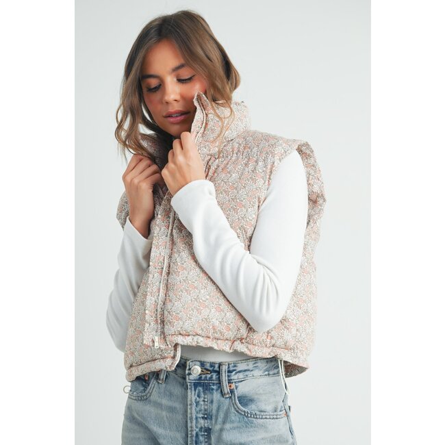 Floral Vest - Blush (Available For Pre-Order, Ships Early Feb)