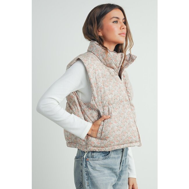 Floral Vest - Blush (Available For Pre-Order, Ships Early Feb)