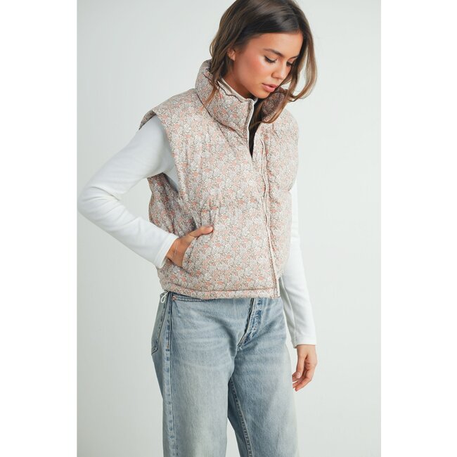 Floral Vest - Blush (Available For Pre-Order, Ships Early Feb)